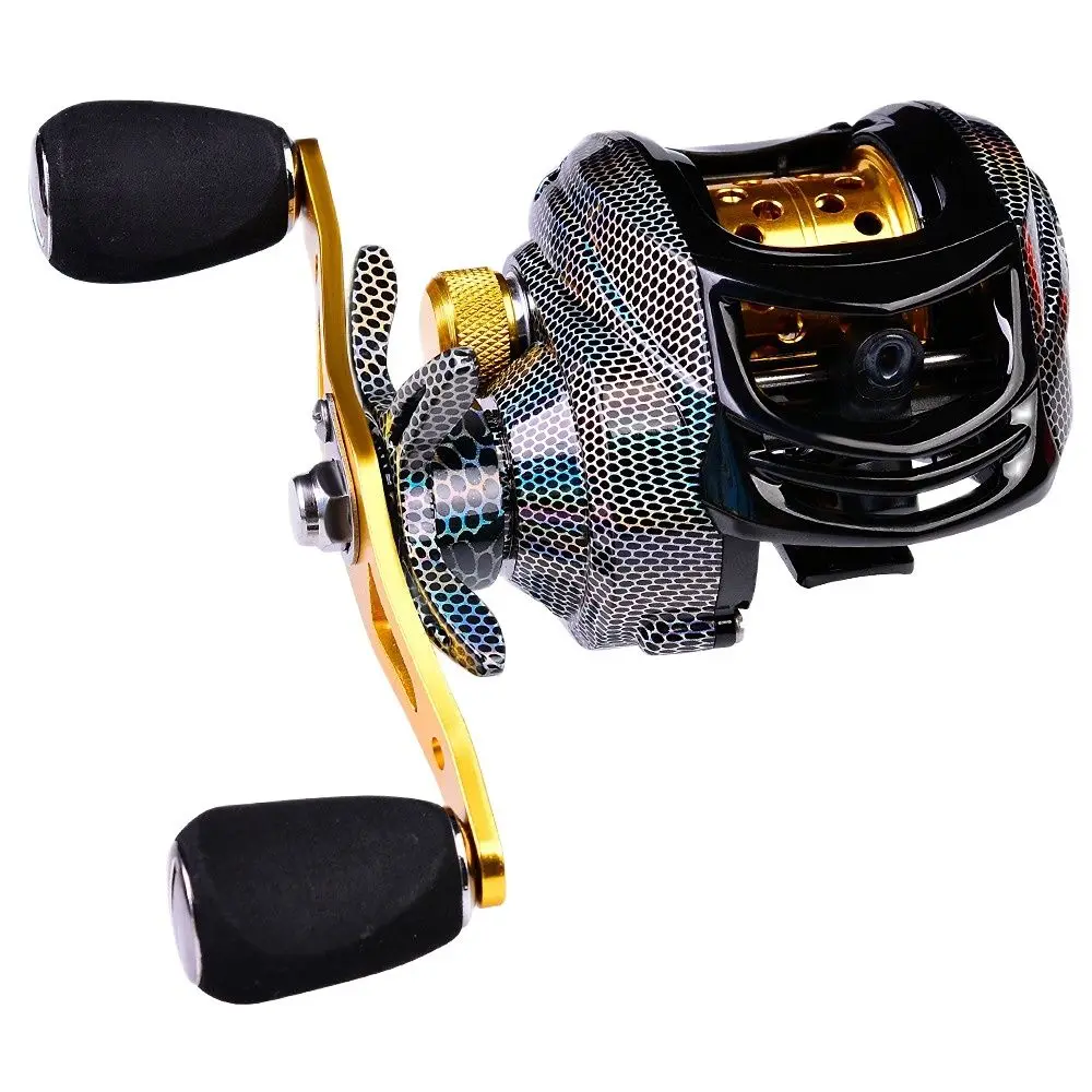 PROBEROS Ultralight Metal Drop Bait Casting Fishing Reel 18+1BB 7.2:1 Gear Ratio 10KG Max Drag Micro Deep Line Spool Brake Wheel