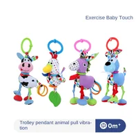 Baby Toys 0 12 Months Baby Doll Animal Pull Vibration Doll Car Hanging Bed Hanging Plush Pull Vibration Baby Toys 0-1 Years Old