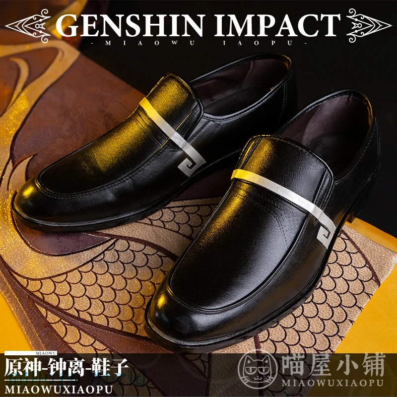 

Игровая обувь для косплея Genshin Impact Zhongli Doujin, аксессуары для игры в одежду, реквизит, комикс-Con вечерние Zhong Li, обувь для косплея