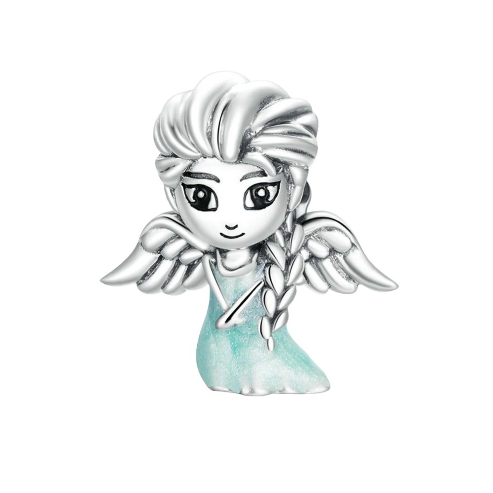 Bracelet en alliage de zinc Frozen Elsa Rick pour femme, perles de charme, bricolage, bijoux romantiques et beaux, adaptés à Pandora