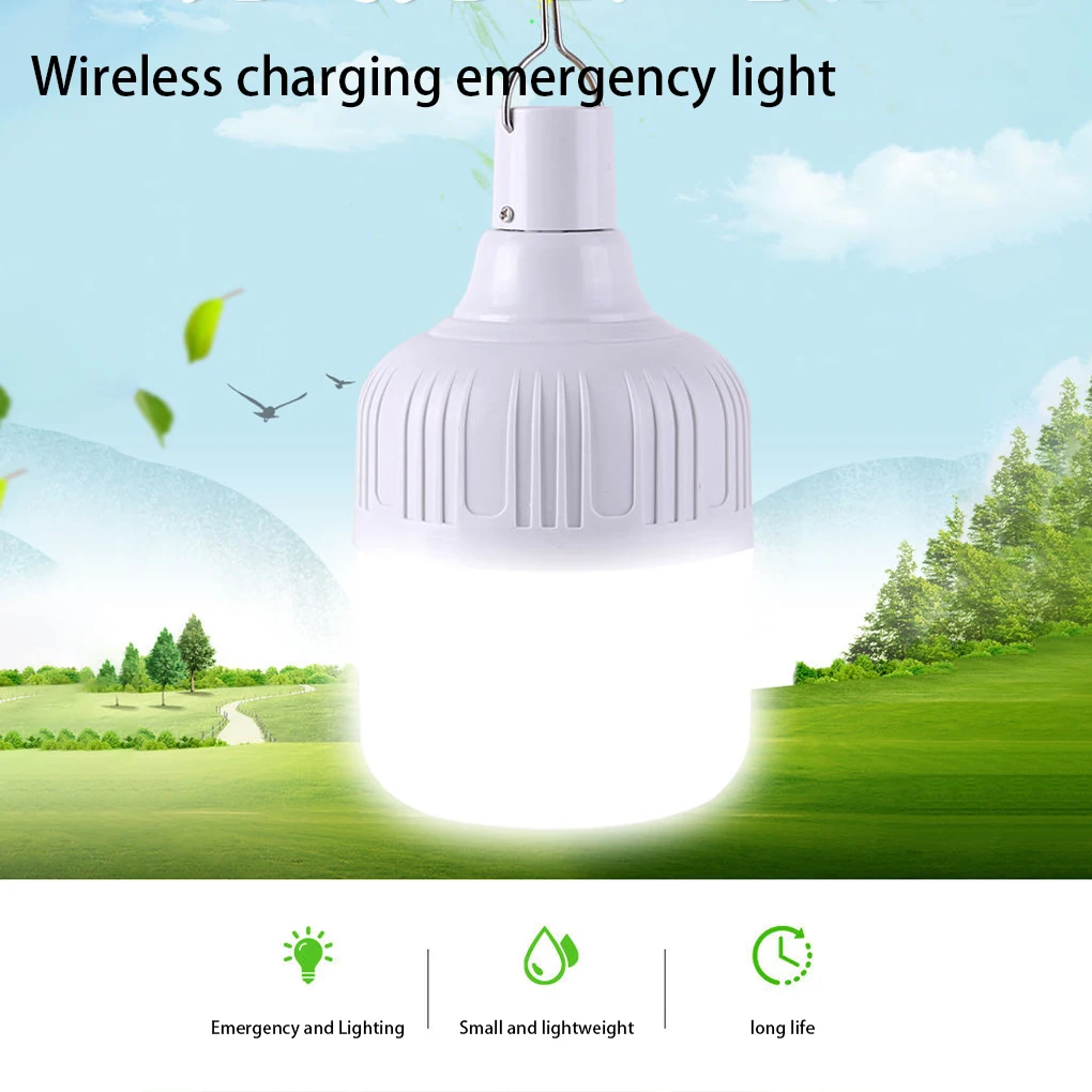

Plastic Camping Lantern Portable 1200mA 3 Gear Picnic Tent Fishing Night Light Lighting Supplies with Hanger 120W