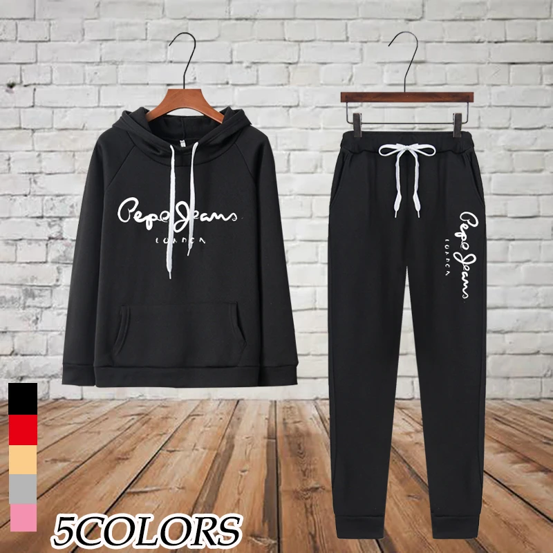 

2022 New Pepe Printing Women's Tracksuit Hoodies 2 Piece Set Sweatshirt + Pants Women Sport Suit Spring And Autumn jogging suits