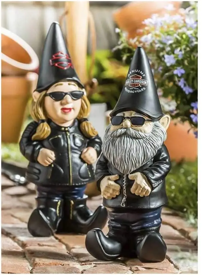 

Новинка 2022, товары для улицы, Harley-Davidson, локомотив, карликовый гоблин, полимерные садовые изделия, украшения для двора