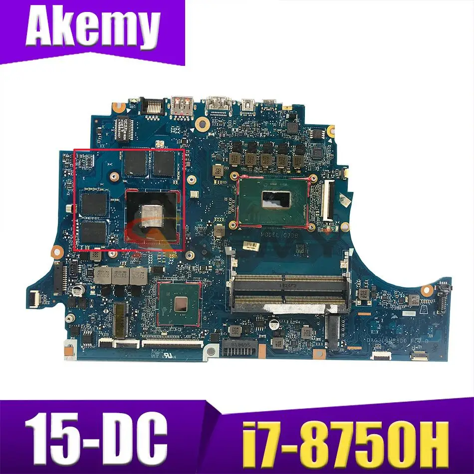 

L24331-001 для HP 15-DC Материнская плата ноутбука DAG3DBMB8D0 i7-8750H CPU DSC GTX1050 2 ГБ/4 ГБ GPU 100% тест