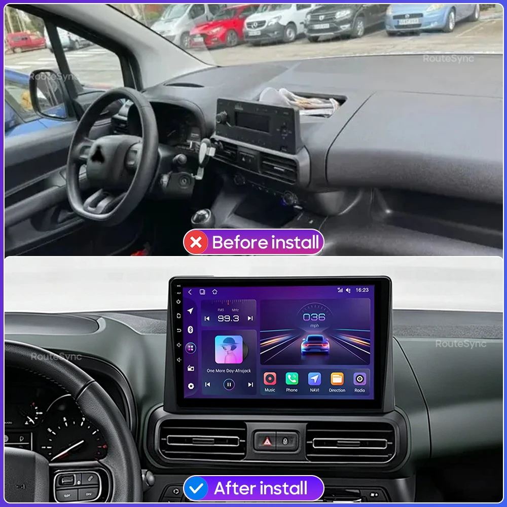 Фото Мультимедийный проигрыватель для Citroen Berlingo 2019, Peugeot Partner, Rifter 2020, Opel Combo, Android 16, радио, Carplay, Auto, 2din, GPS, 4G №2
