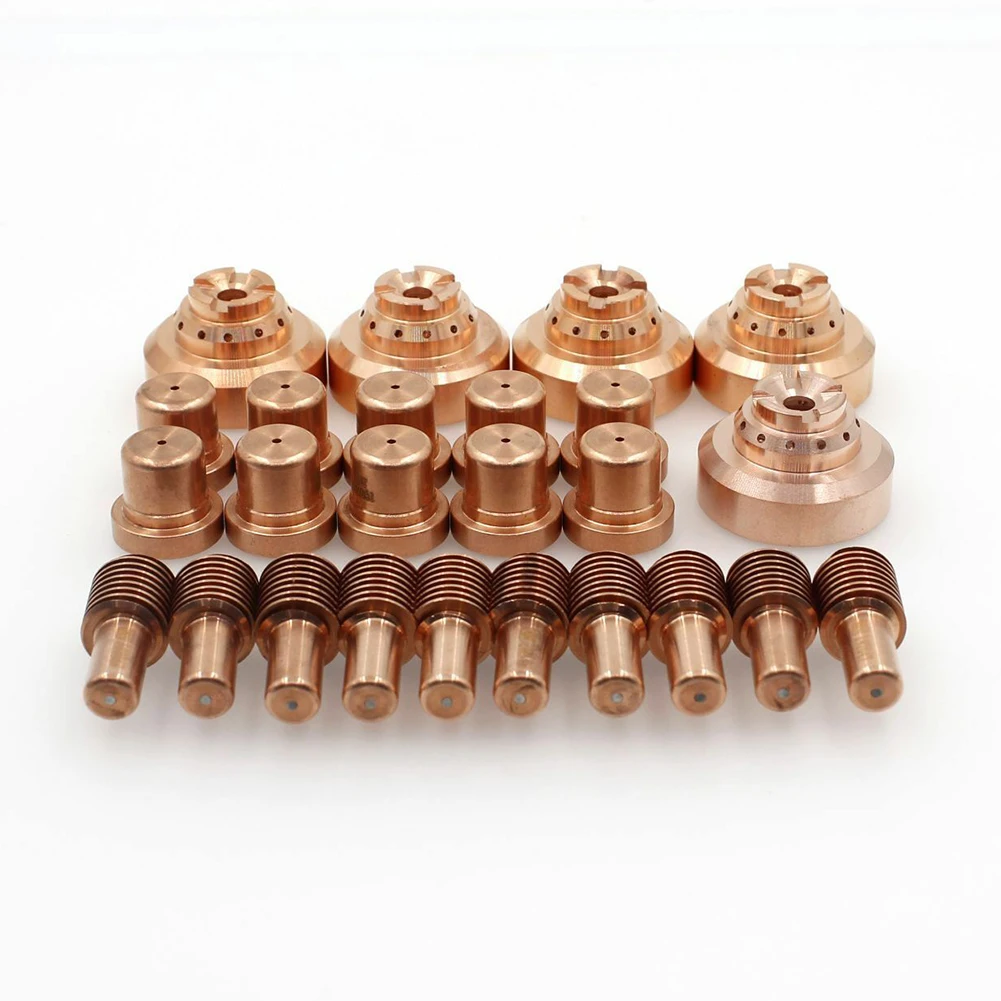 25pcs ICE-40C/40T/50/55C Plasma Torch 192047 192051 192053 Electrode Tips 55A  Plasma Cutting Consumables Tip  Nozzles  Set