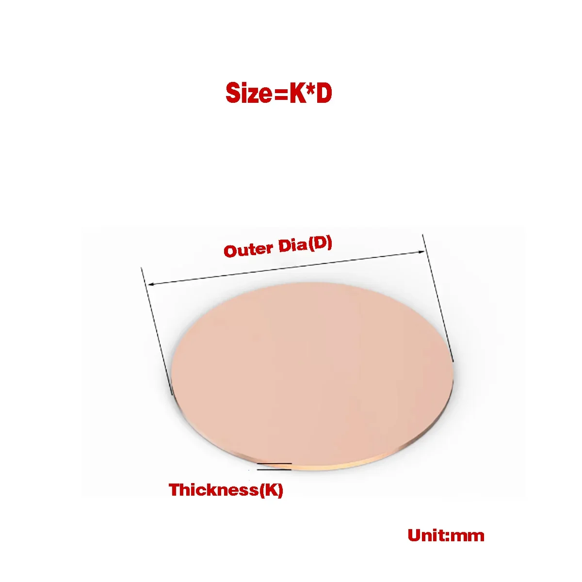 Толщина 1-8 мм T2 фиолетовая медная круглая пластина твердая диаметр