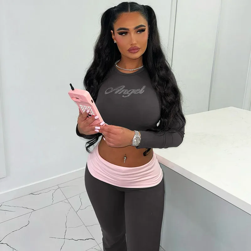 Новые повседневные спортивные комплекты из 2 предметов женские костюмы