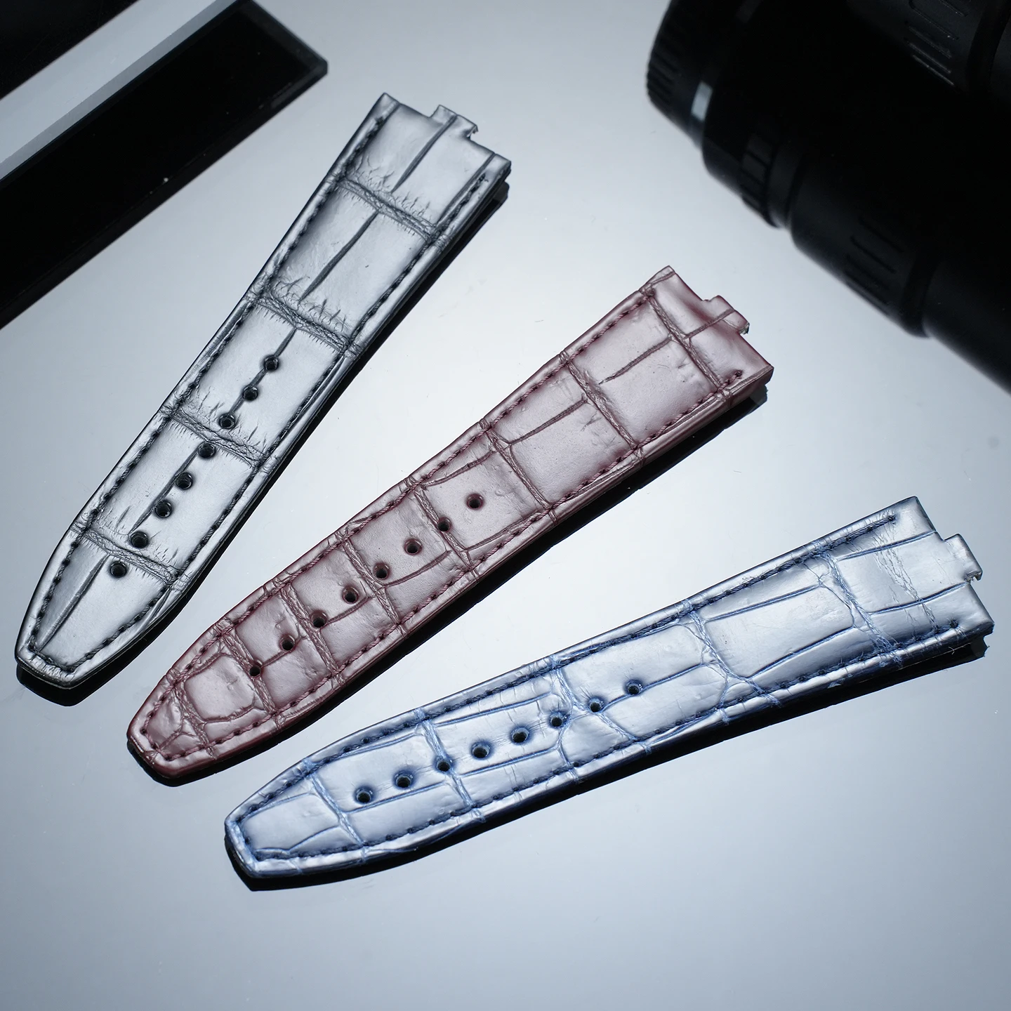 Фото Для мужских часов Vacheron Constantin моделей Overseas 4300V, 4500V, 5500V: ремешок из натуральной кожи аллигатора, 24 мм x 7 мм. №5