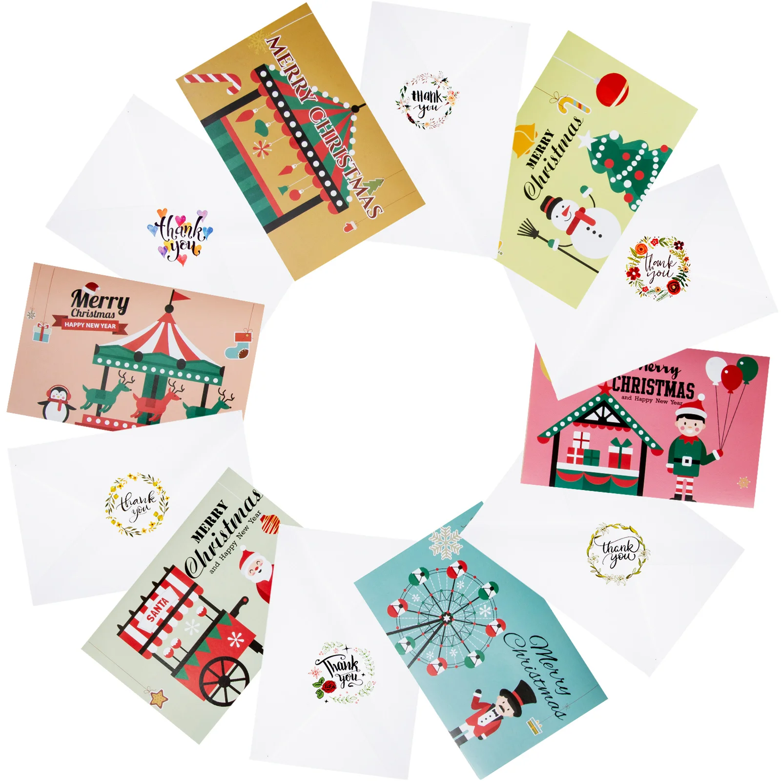 

1 Set Of Greeting Cards Thank You Cards Family Festival Gift Cards Festival Invitation Cards Thank You Cards Greeting Cards