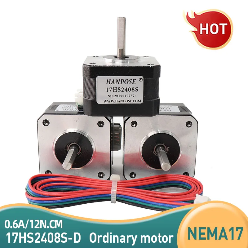 

3PCS Nema17 Stepper Motor 12N.CM 17HS2408S 4-lead With DuPont Line 0.6A CNC Laser Grind Foam Plasma 3D Printer 42 Stepper Motor