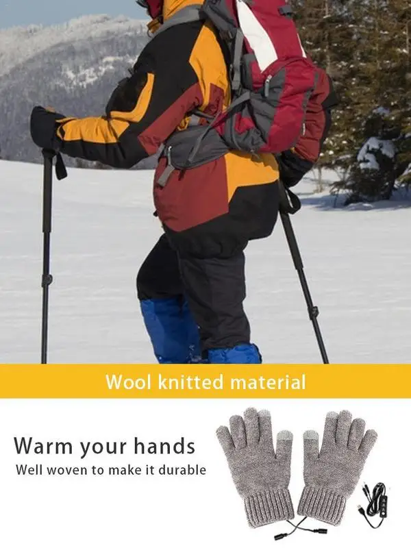 

USB Hand Warmer Gloves Plush Heated Glove For Women Mitten Winter Warm Laptop Gloves Knitting Hands Warmer Washable Design