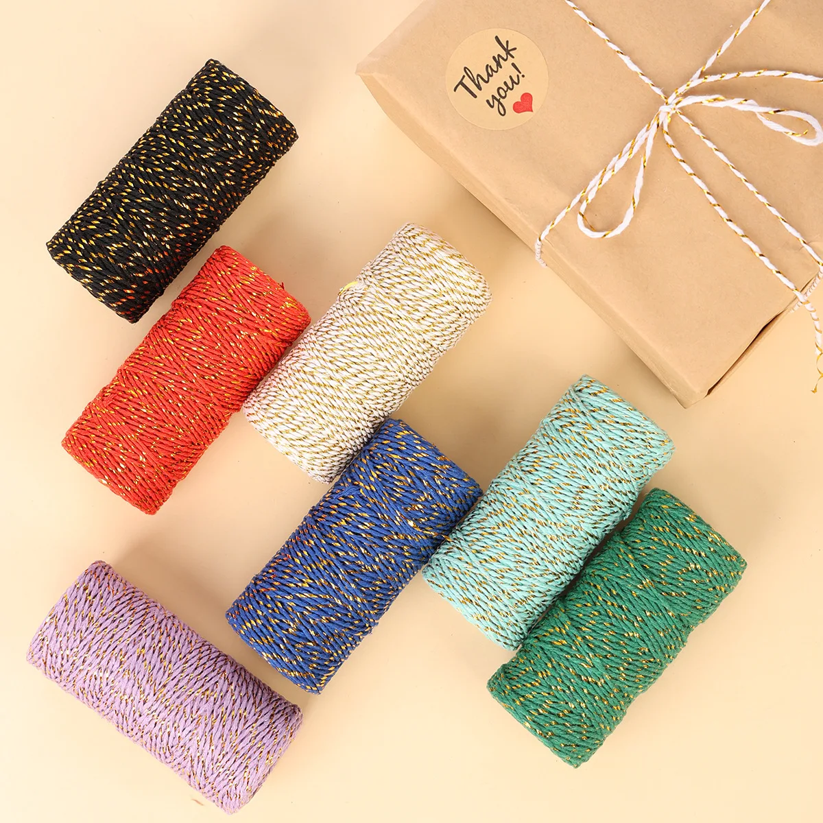 

1.5mm 50Meter Macrame Cord String Cotton Twine Rope DIY Wedding Party Crafts Handmade Home Decor Sewing Accessories Cord Ribbon