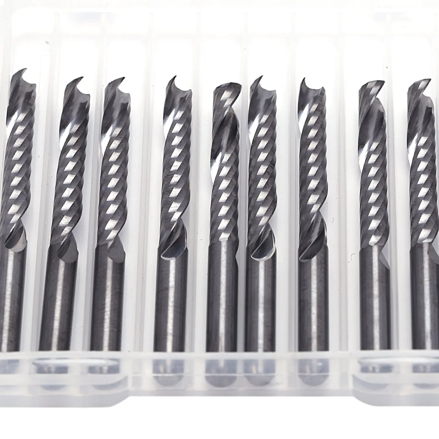 10 шт. Фрезы с ЧПУ 3 175X22 мм спиральные карбидные фрезы одной канавкой фреза