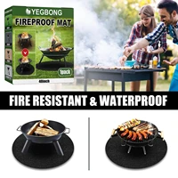 fire pit mat fireproof mat and barbecue deck protection mat fire resistant round lawn protection mat for fireplace stove bbq