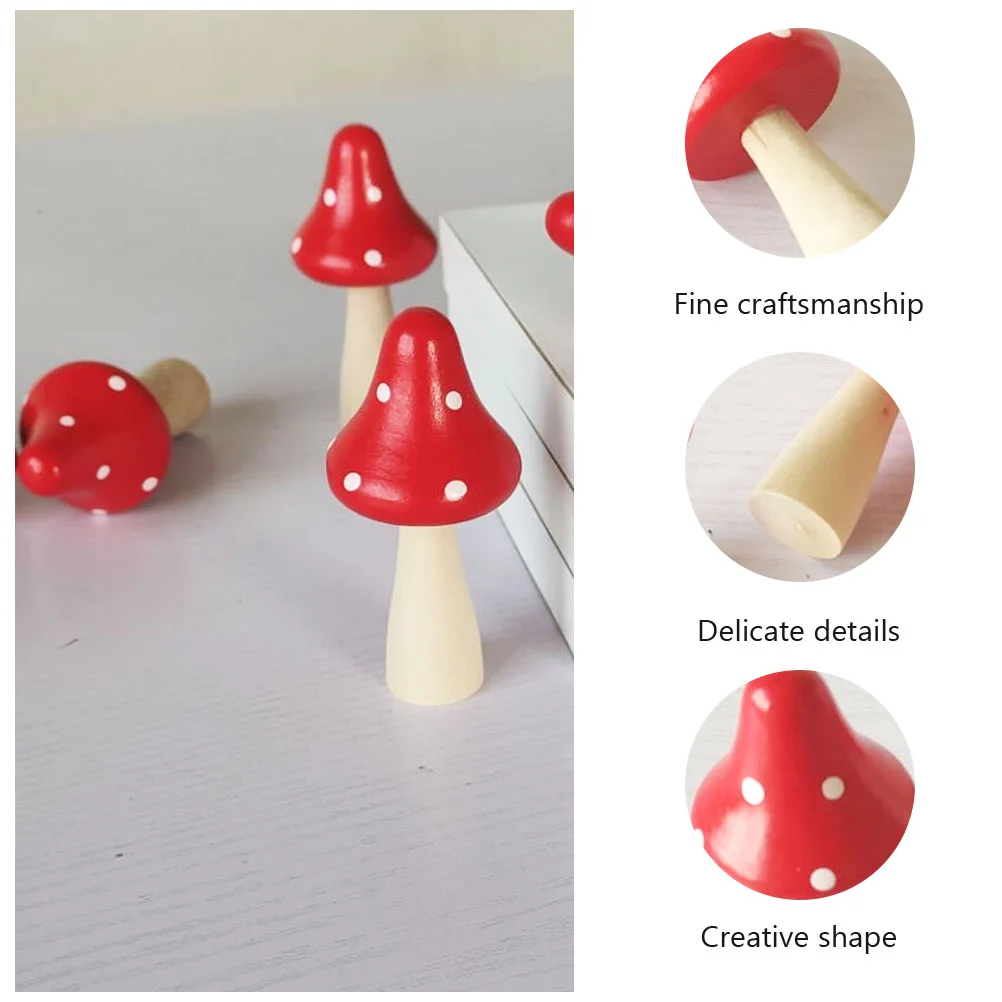DIY украшение дома декоративные деревянные грибы миниатюрные украшения в