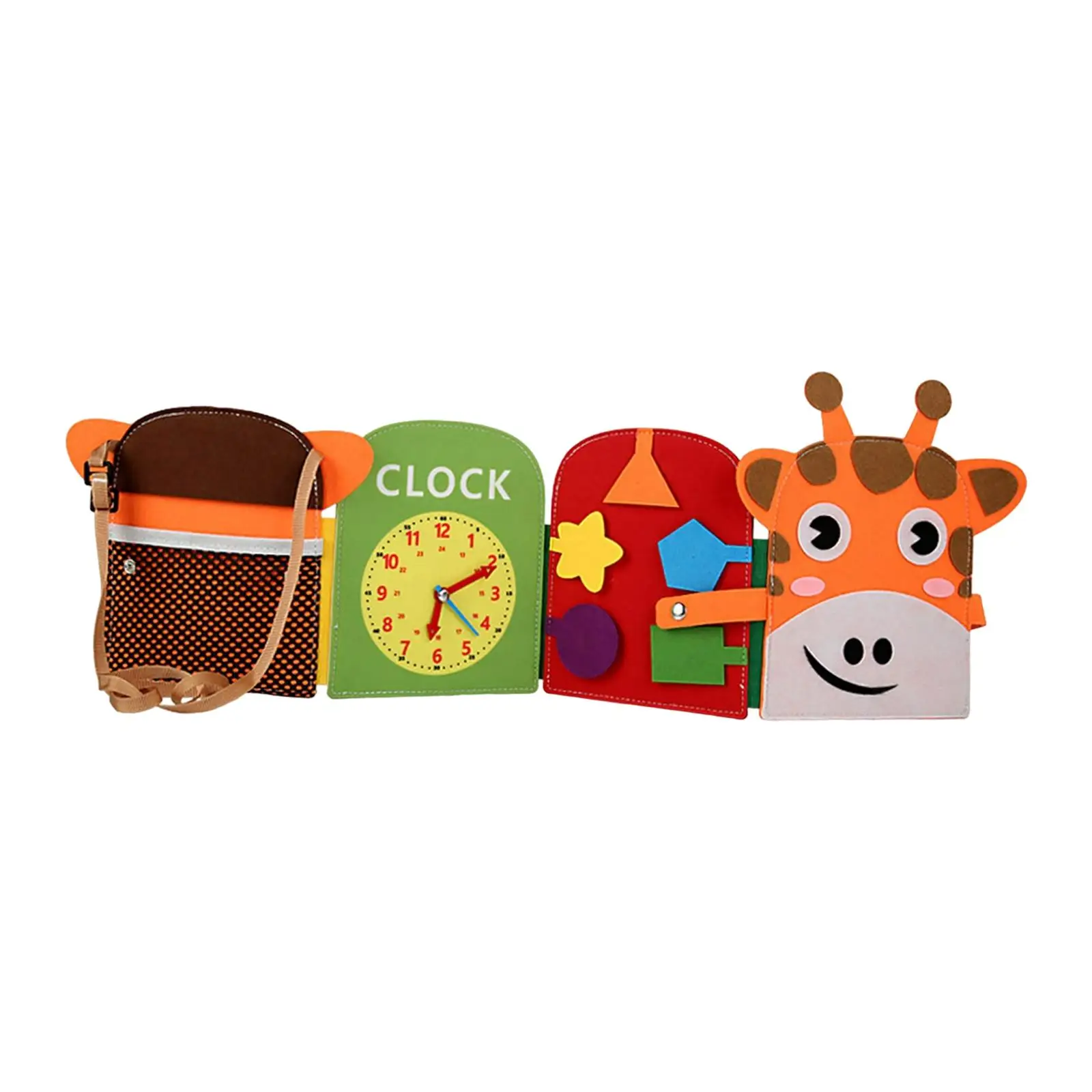 

Montessori Busy Board Learning Activity Toy Portable Shoulder Bag Children Intelligence Learning Toy for Girls Kids Children Boy
