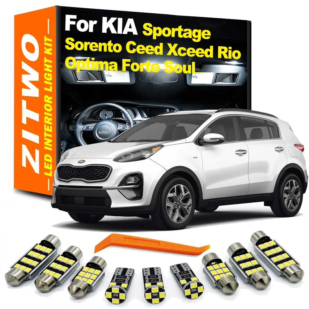

ZITWO LED Interior Dome Map Light Kit For KIA Sportage Sorento Ceed Xceed Rio Forte Optima Soul MK I II III IV MK1 MK2 MK3 MK4