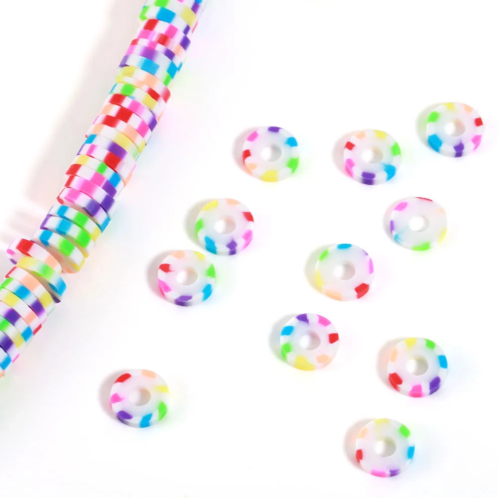 

300 шт./лот 6 мм бусины из глины полимерный диск красочные плоские круглые бусины-разделители россыпью для изготовления ювелирных изделий сво...