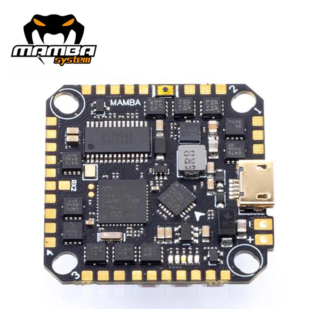 

Контроллер полета DIATONE MAMBA F411 AIO BLHELI_S 25A ESC DShot600, встроенный контроллер OSD STM32F411 25,5*25,5 мм/м2 для FPV-дрона