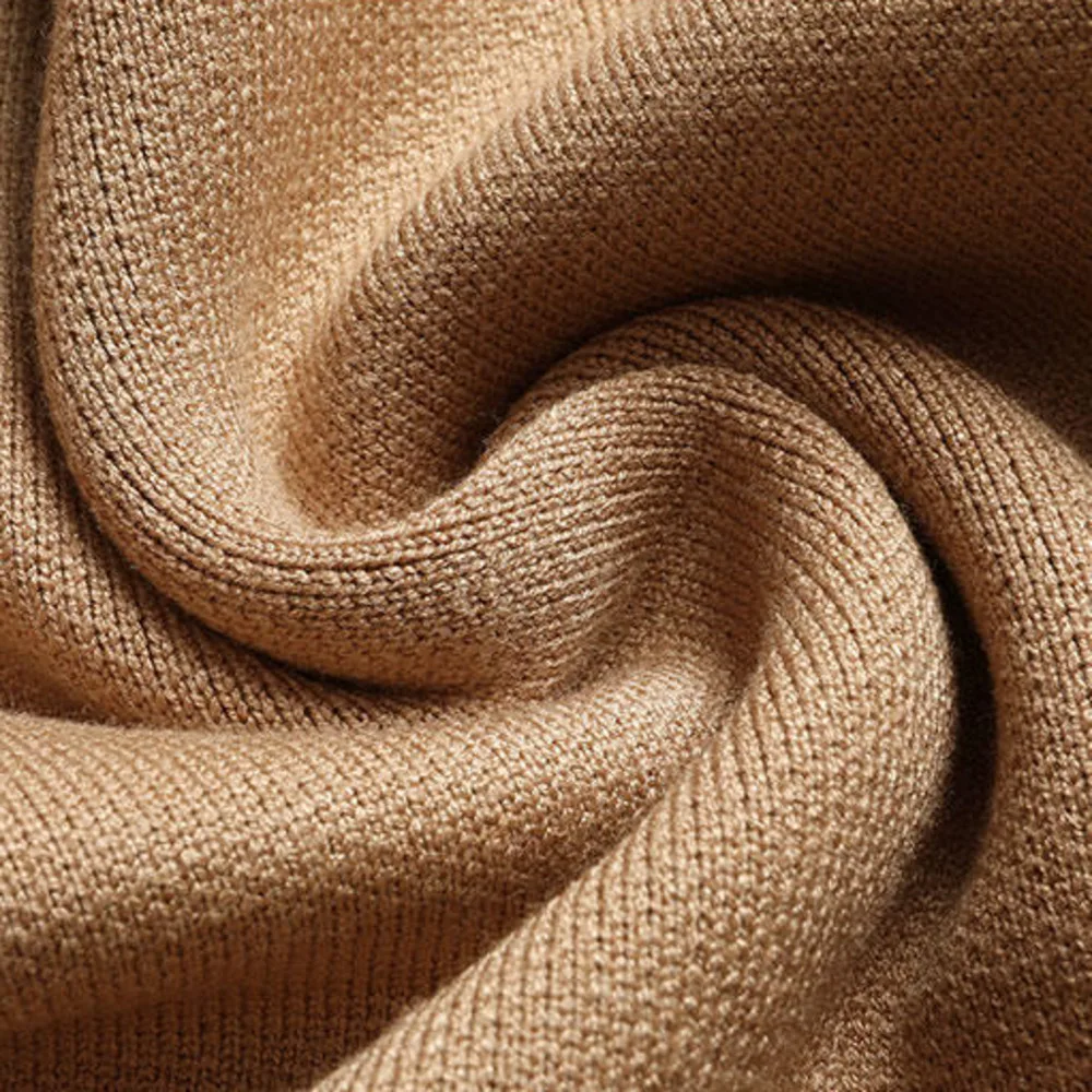 Декорированный линией кардиган свитер мужской вязаный с длинными рукавами осень