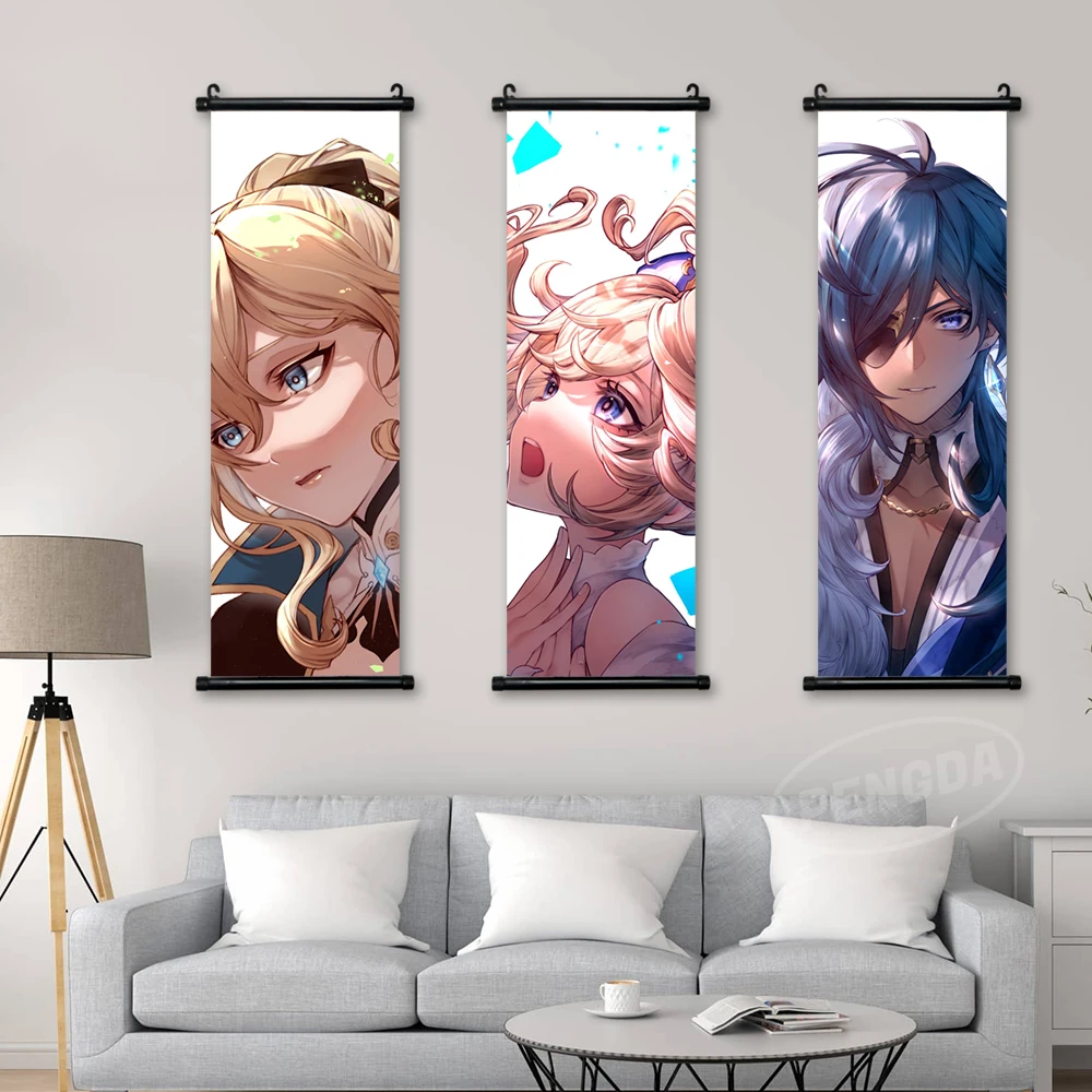 

Холст с принтом Моны геншин ударная картина на стену Барбара художественная картина плакат уменьц домашний декор Beelzebul Висячие свитки гост...