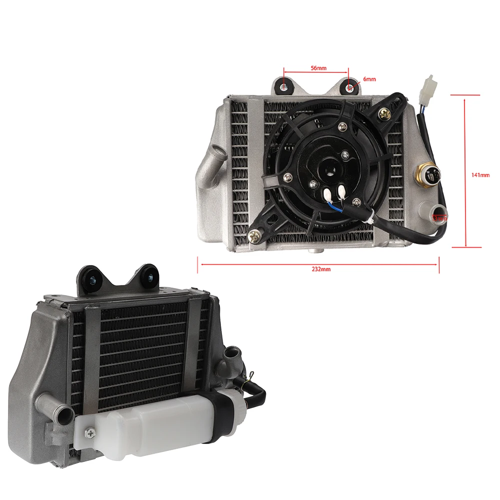 Мотоциклетный охладитель Zongshen Loncin Lifan кулер для резервуара воды в сборе радиатор