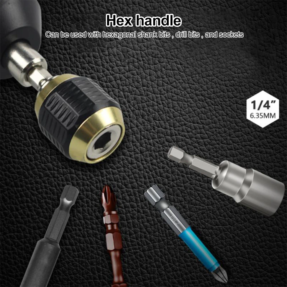 60mm Keyless Drill Chuck Screwdriver Impact Driver Adaptor 1/4 '' Hex Shank Bit Tool Quick Change Convertor Adapter Tools - купить по