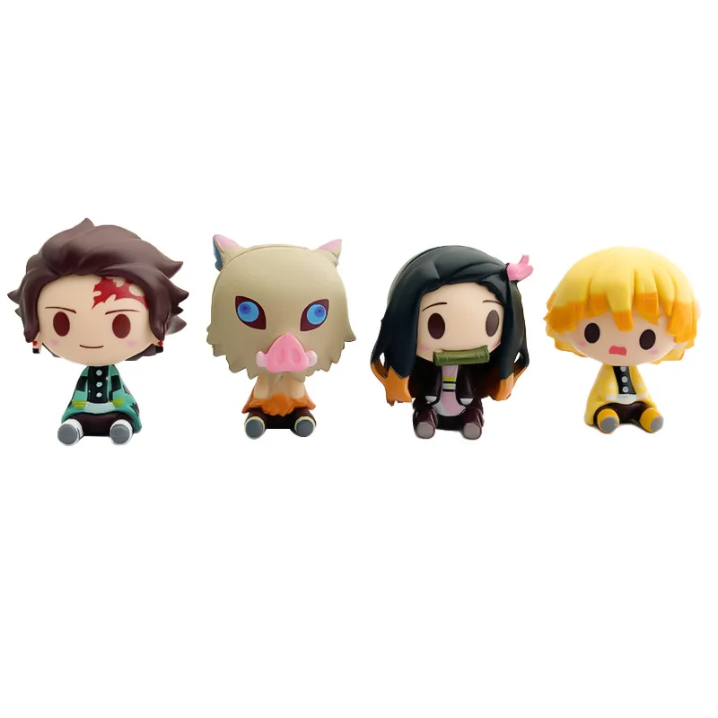 

Original Demon Slayer Kimetsu no Yaiba figurine Kamado Tanjirou Nezuko Agatsuma Zenitsu Figure Anime Statue desktop decoration