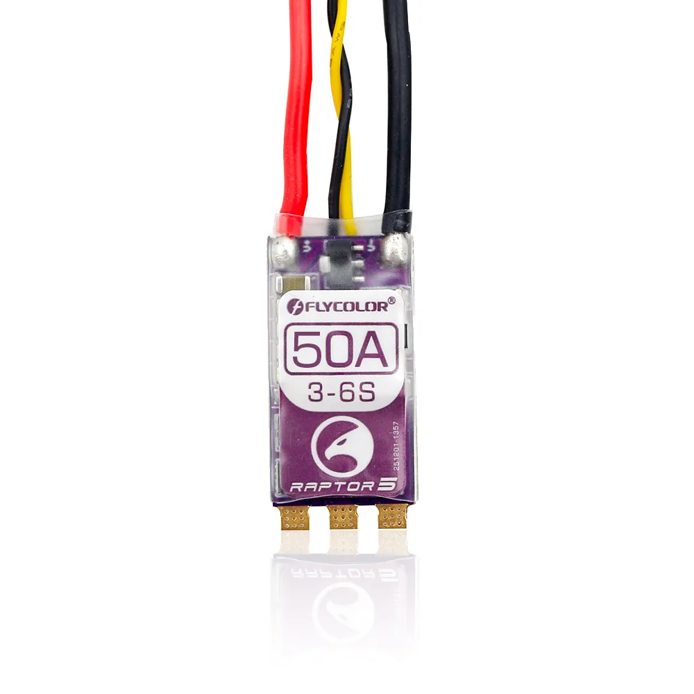 

4 шт. FLYCOLOR Raptor5 32Bit G701 PWM 128K бесщеточный ESC Single 20A 35A 45A 50A Dshot Proshot 3-6S Для беспилотных летательных аппаратов FPV