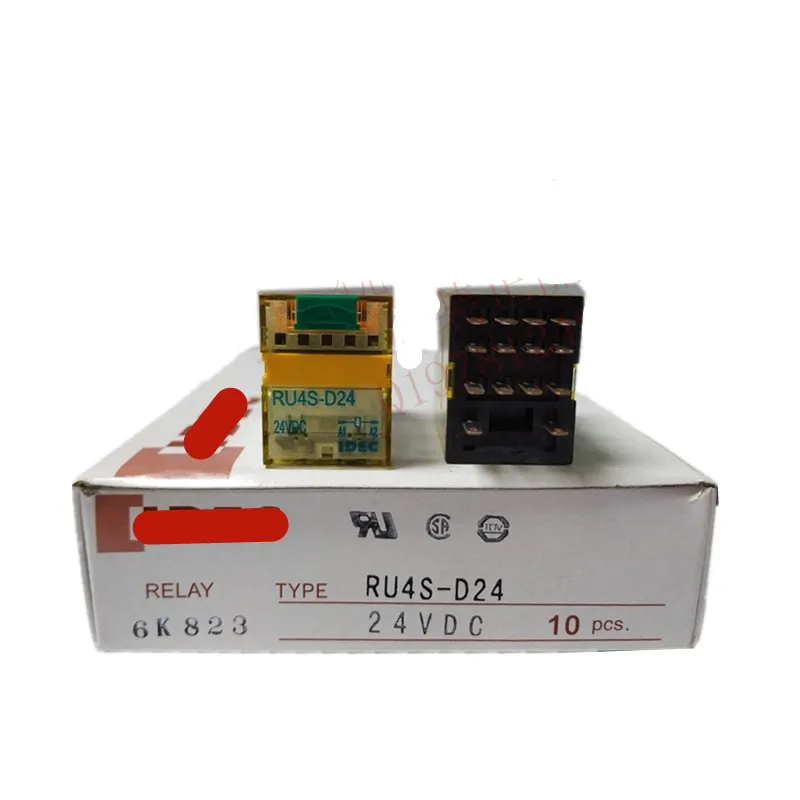 

10 шт., новинка, оригинальное реле дневного тока 24 В постоянного тока, 6 А, 250 В переменного тока, 4 розетки, 4 розетки, 14 розеток