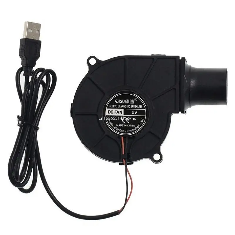 

Dropship USB Portable BBQ Fan New 7530 7CM 5V Air Blower 2600R for PICNIC Camping
