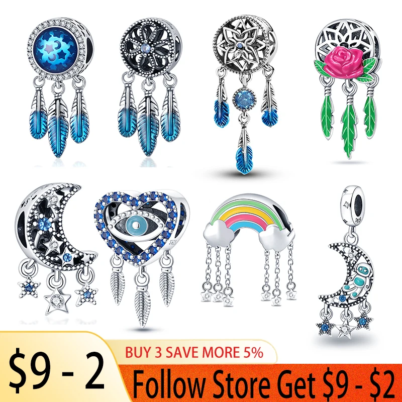 

new 100% Genuine 925 Sterling Silver Feather Charm Beads For Original Pandora Bracelet Fashion DIY Jewelry Hot Sale Gifts