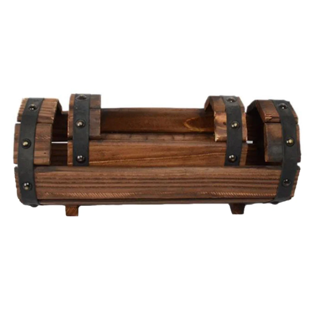 

2 PCS/Set Windowsill Planter Box Rectangle Vase Barrel Flower Pot Indoor Farmhouse