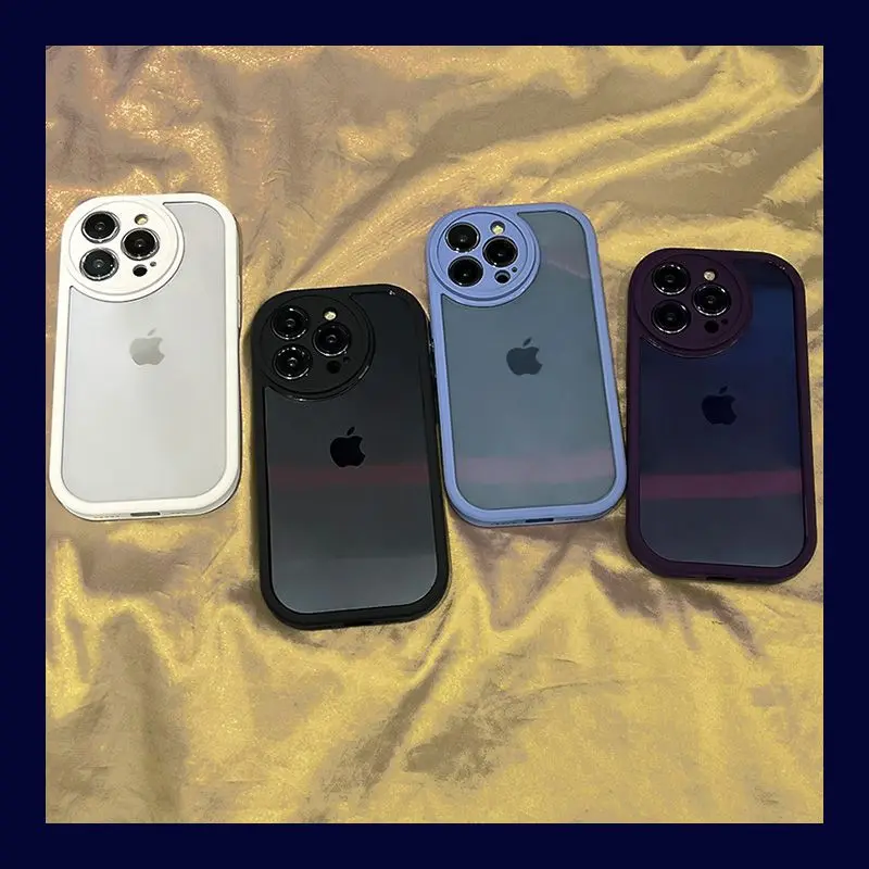 

Fashion simple Phone Case For iphone 11 12 13 14 Pro Max 14 Plus couple New Big Eye Mobile Phone Bumper Transparent Cases Cover