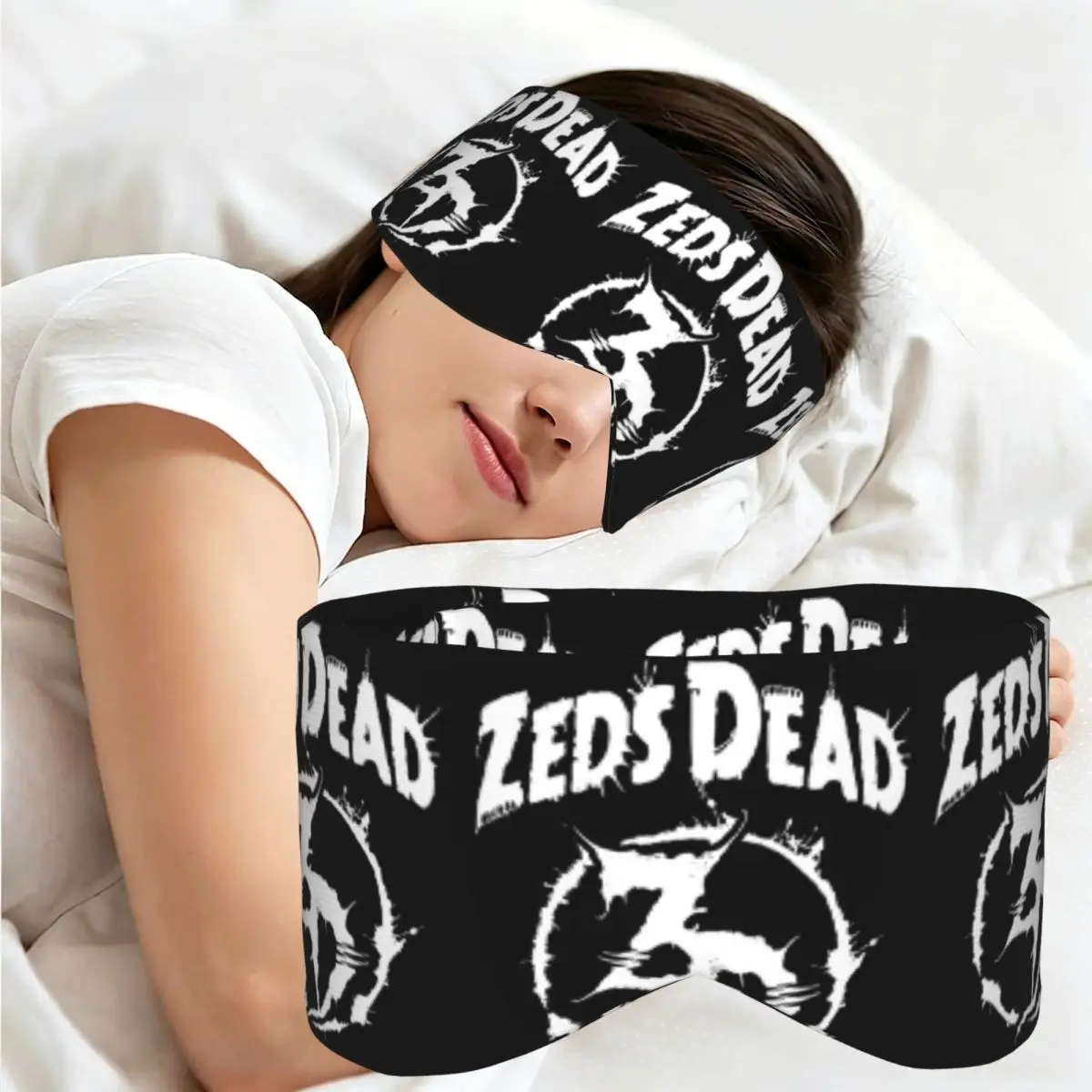 Фото Маска для сна Zeds Dead, блокирующая свет, портативная повязка на глаза для девочек и мальчиков, для дома, сна, вечеринок, подарок, повязка на глаза. №2