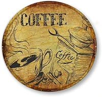 round metal tin sign coffee time suitable for home and kitchen bar cafe garage vintage style home decor wall decor