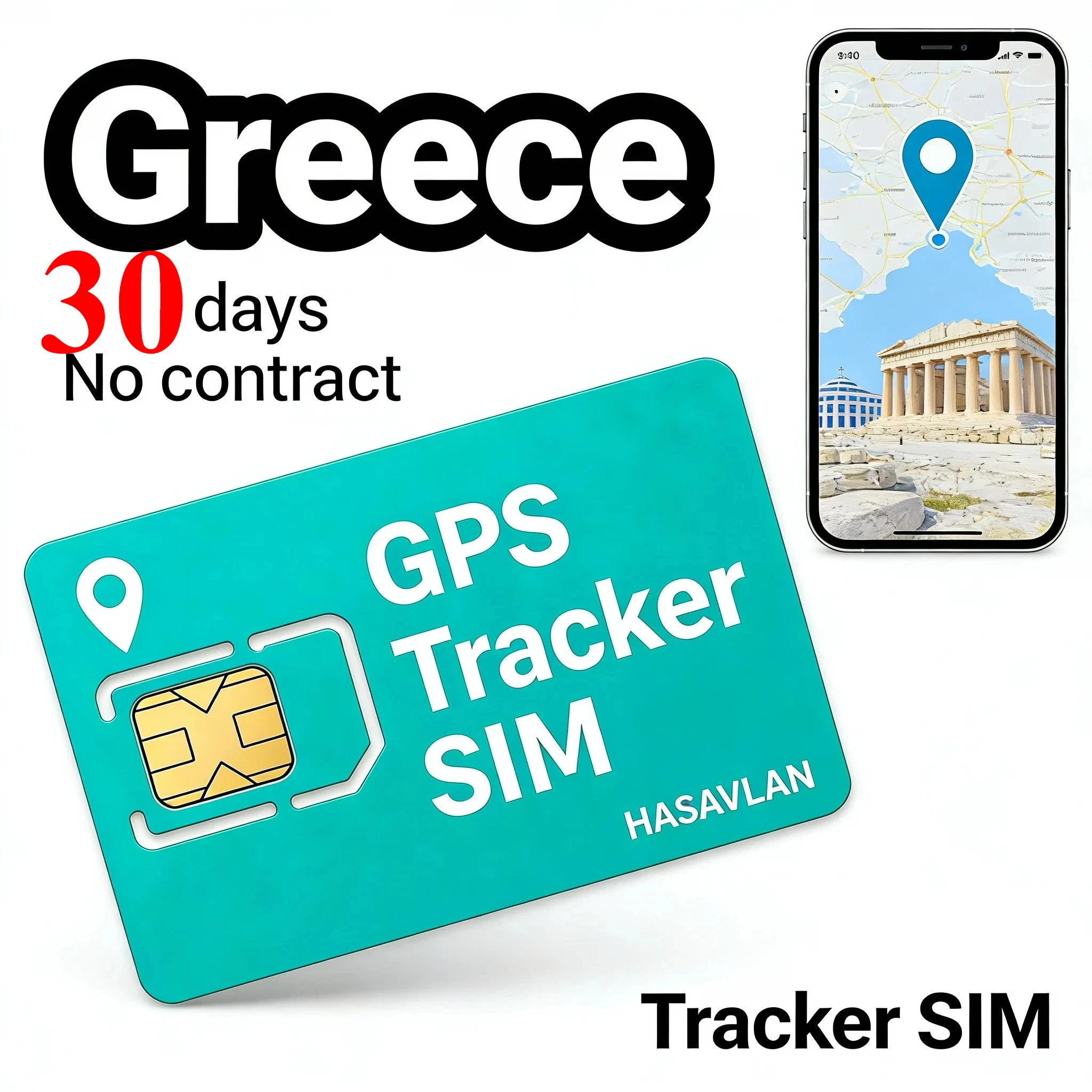 Фото Трекер SIM-карты, без контракта, Tri-cut 4G Cat4 GSM GPRS LTE M2M, без контракта, 30 МБ/30 дней для ST-906 TK303F, ZOVAGOLO GREECE №1
