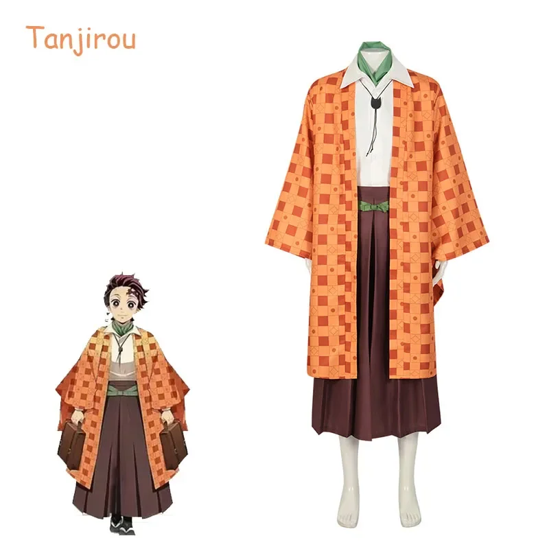 Аниме Косплей Костюм Tokitou Muichirou Tanjirou Полный комплект кимоно Униформа Хэллоуин