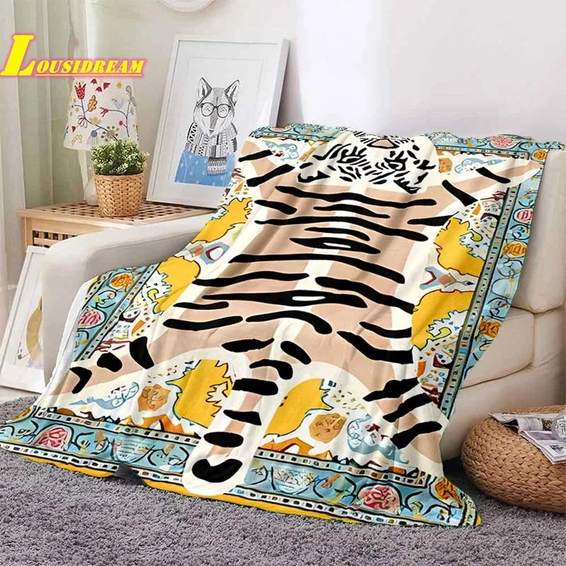 

Tiger Blanket Cartoon Tiger Blanket Animal Blanket Baby Warm Blanket Living Room Bedroom Sofa Bedding Office Lunch Blanket
