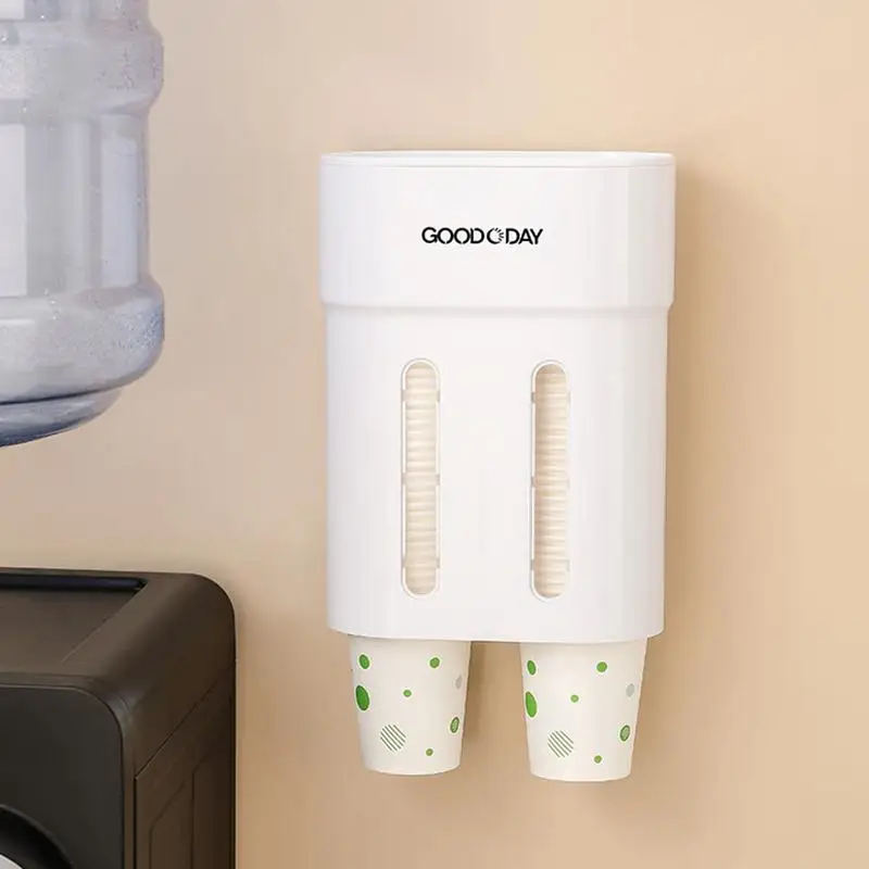 Диспенсер для стаканчиков настенное крепление пылезащитный большой емкости