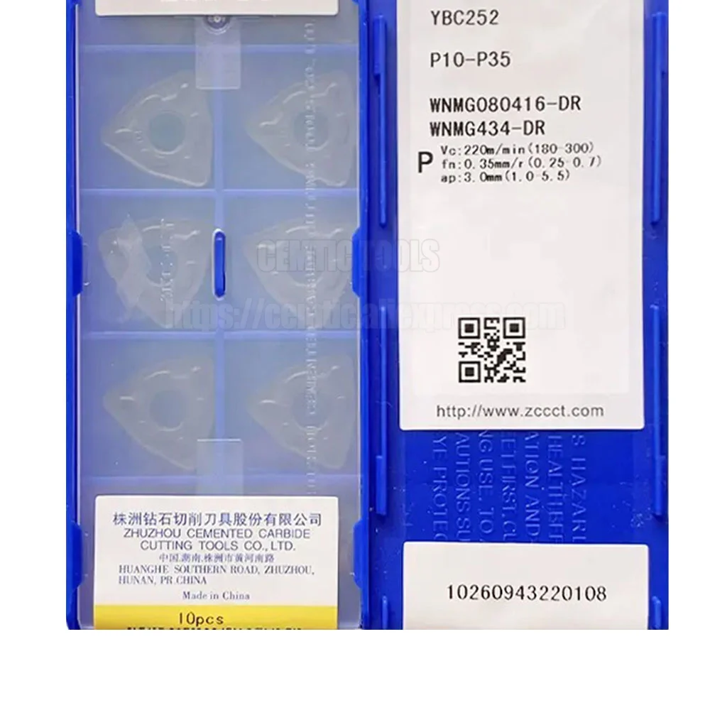 

ZCC CNC лезвие из сплава YBC252 WNMG080416-DR