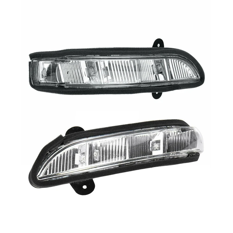 

4X Car Front LH + RH Door Mirror Turn Signal Light For Mercedes W211 W221 07-10 A2198200521 A2198200621