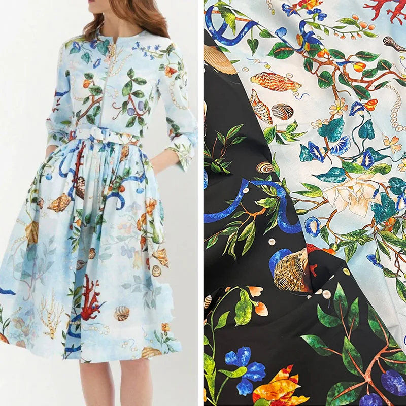 

Модная дизайнерская ткань для платья, летний мягкий полиэстер, атлас, материал для шитья своими руками