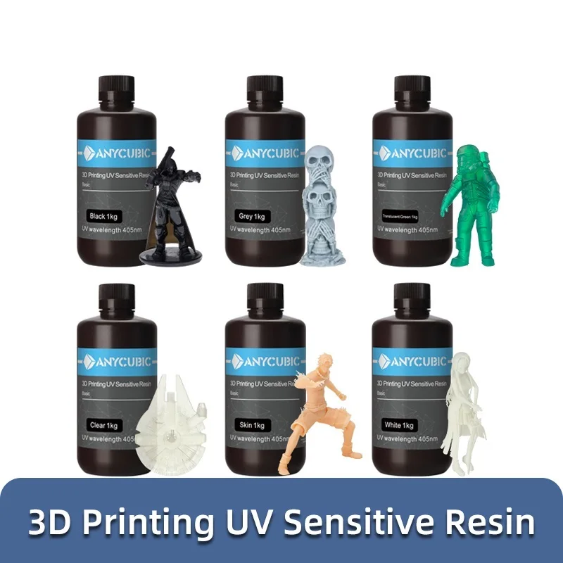 

405nm UV Resin For Photon 3D Printer Photon-S Printing Material LCD UV Sensitive Normal 500 ml/1L Liquid Bottle