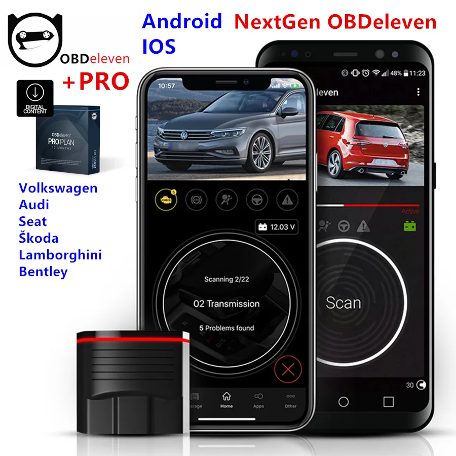 OBDeleven OBD11 NextGen Ultimate /Pro Optional OBD11 Volkswagen BMW VW/Audi/Skoda Etc Support IOS OBD OBD11 Scanner