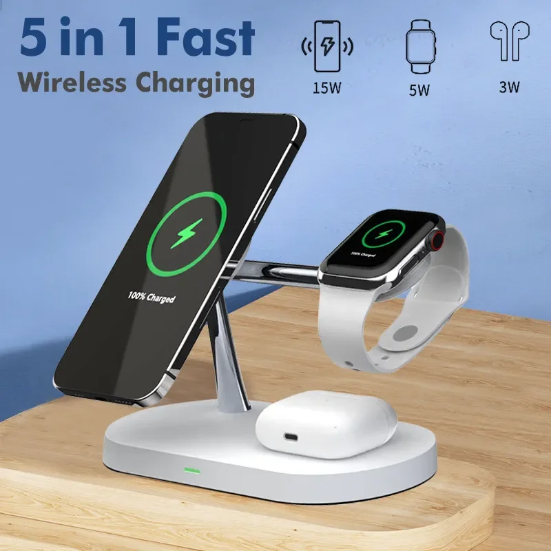 

3 in 1 Wireless Charger Stand 13 11 12 X 8 Pro Watch Macsafe Charging Station for Airpods Pro 7 6 5 3 SE