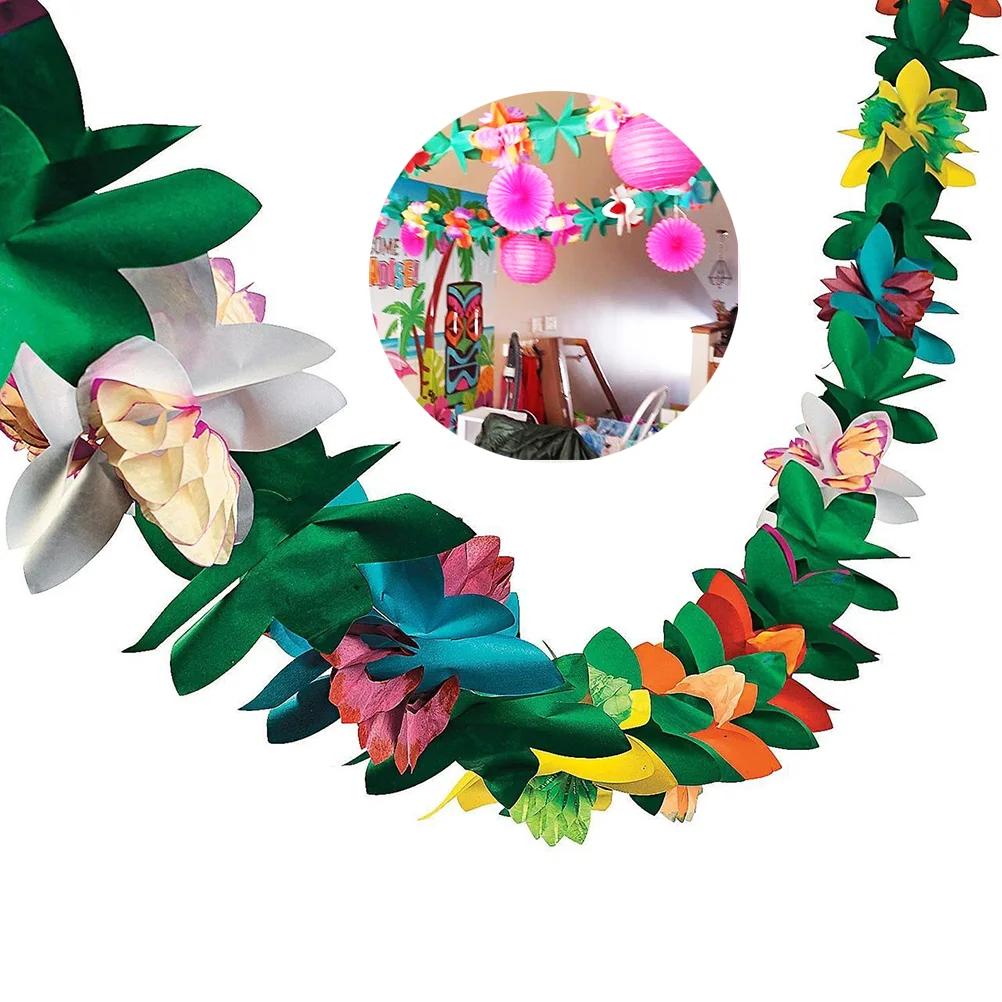 1 шт. длинные гавайские праздничные бумажные баннеры красочные овсянки на день