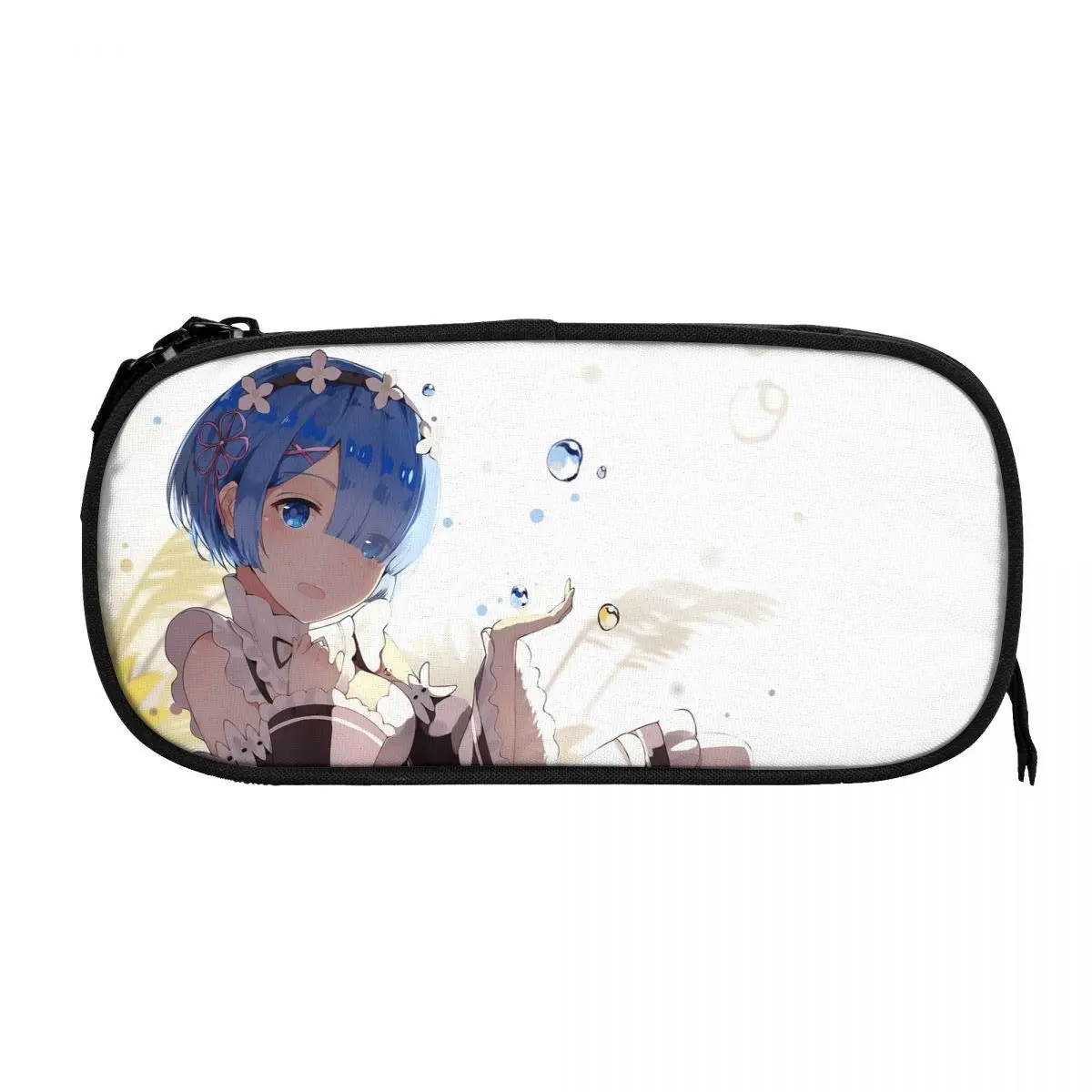 

Ram And Rem Re Zero Subaru Natsuki Anime Pen Box Student School Anime Zipper Pen Bag Child Stationery Bag pencase Gift