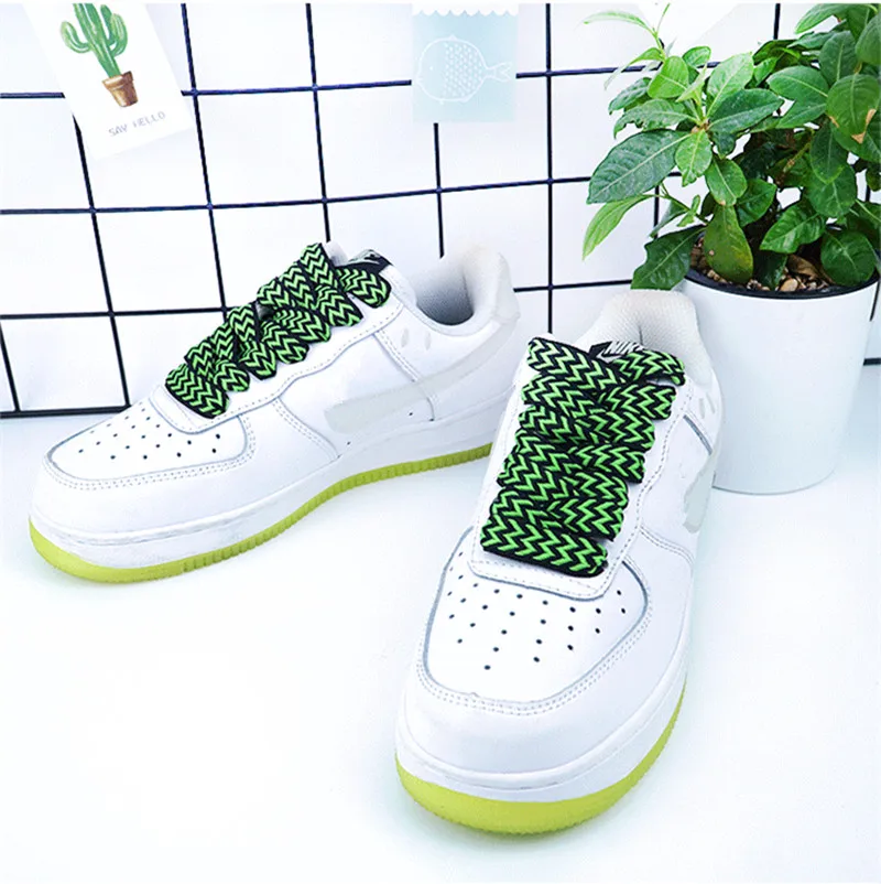 Шнурки в национальном стиле с волнистым узором для женщин и мужчин яркие